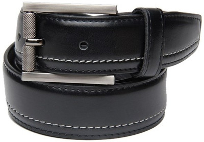 

Walletsnbags Men Formal Black Texas Leatherite Belt, B 39-blk