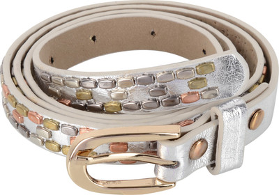 

Sri Girls Casual, Party, Formal, Evening Silver Artificial Leather Belt