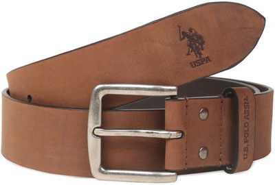 

U.S. Polo Assn Men Casual Brown Genuine Leather Belt