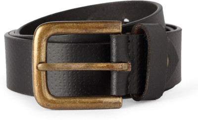 People Men Black Genuine Leather Belt