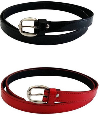 

SUNRISE ENTERPRISES Girls Casual, Evening, Formal, Party Black, Red Artificial Leather, Fabric Belt, Blackred04322