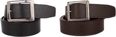 

SRS Men Formal Black, Brown Artificial Leather Belt