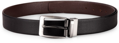 

Teakwood Men Casual Black Genuine Leather Reversible Belt