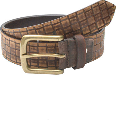 

Leather Hub Men Casual Brown Genuine Leather Belt