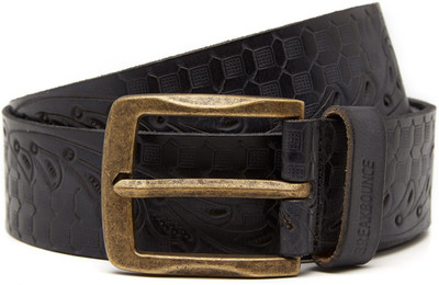 

Breakbounce Men Casual Black Genuine Leather Belt