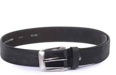 

Buckle Up Men Black Genuine Leather Belt