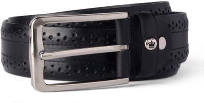 

Louis Philippe Men Grey Genuine Leather Belt, Black