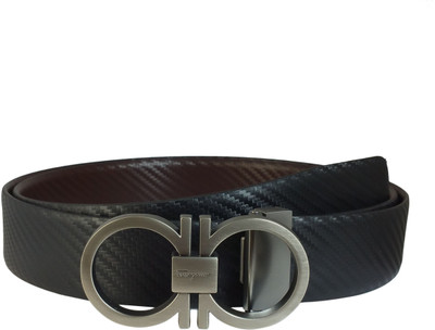 

Ammvi Creations Men Formal, Party, Evening Black Genuine Leather Reversible Belt