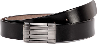 

U+N Men Formal Black Genuine Leather Belt