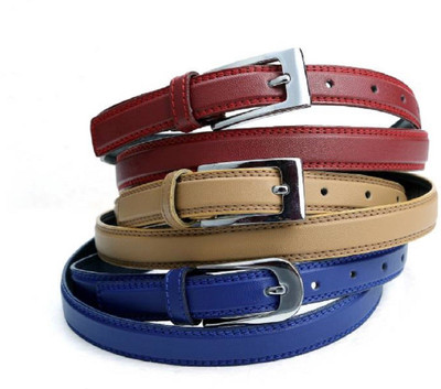 

SUNRISE ENTERPRISES Girls Casual, Evening, Formal, Party Maroon, Brown, Blue Artificial Leather, Fabric Belt, Maroonlightbrownblue04339