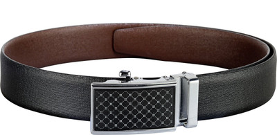 

Teakwood Men Casual Black Genuine Leather Reversible Belt