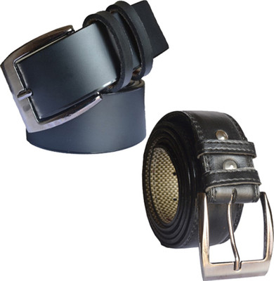 

Loopa Men Formal Multicolor Artificial Leather Belt, Black and brown