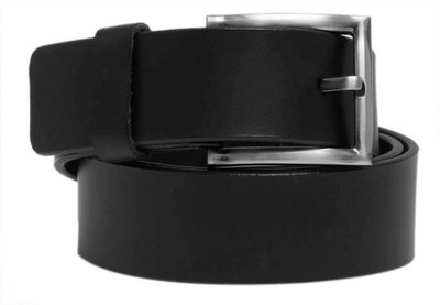 

Walletsnbags Men Formal Black Genuine Leather Belt, B5-blk