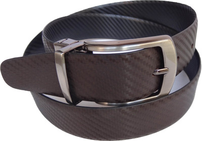 

eXcorio Men Formal Black Genuine Leather Reversible Belt, Black:brown