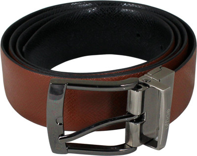 

Ufficio Men Formal Black, Tan Genuine Leather Reversible Belt