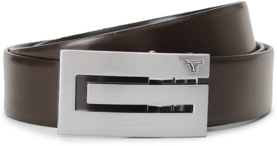 

Bulchee Men Black, Brown Metal Reversible Belt, Black and brown