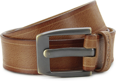 

Woodland Men Brown Metal, Genuine Leather Belt