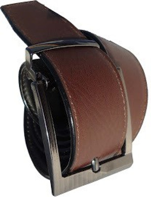 

AmahapGlamourDaze Men Formal Brown Artificial Leather Belt