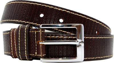 

RAZA Men Casual Brown Genuine Leather Belt, Reddish brown