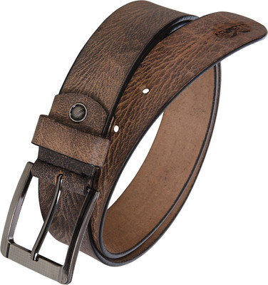 

Vermello Men Casual Brown Genuine Leather Belt