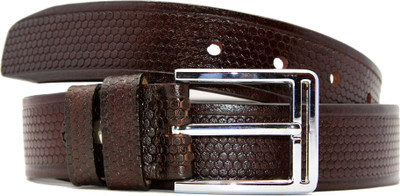 

RAZA Men Casual Brown Genuine Leather Belt, Reddish brown