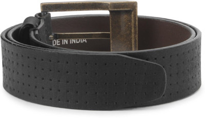 

Puma Men Black Belt, Black;brushed gold