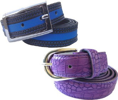 

Wholesome Deal Women Casual Multicolor Synthetic Belt, Blue and purple