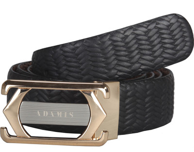 

Adamis Men Formal Black Genuine Leather Reversible Belt