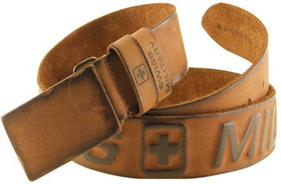 

Swiss Military Men Casual Brown Genuine Leather Belt