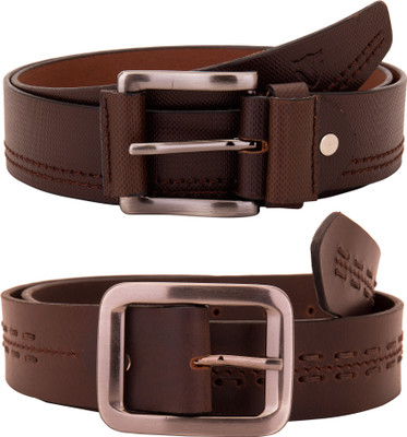 

Valbone Men Formal Brown Genuine Leather Belt
