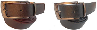 

B.S.Chadha Group Men Formal Multicolor Artificial Leather Belt, Black;brown