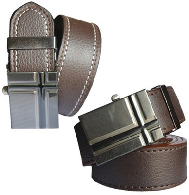 

Loopa Men Formal Multicolor Artificial Leather Belt, Black and brown