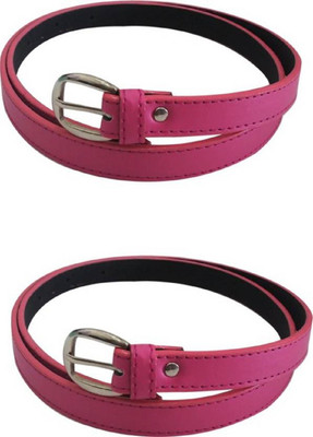 

SUNRISE ENTERPRISES Girls Casual, Evening, Formal, Party Pink Artificial Leather, Fabric Belt, Pink04308
