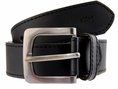 

Sting Men Casual Black Genuine Leather Belt