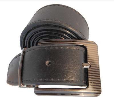 

P&E Men Formal Black Artificial Leather Belt
