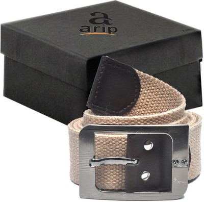 AARIP Men Formal Beige Canvas Belt