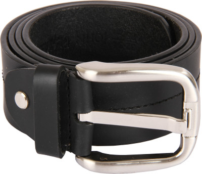 

John Players Men Formal Black Genuine Leather Belt