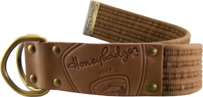 

Honey Badger Men & Women Casual Brown Canvas Belt