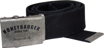 

Honey Badger Men Casual Black Canvas Belt
