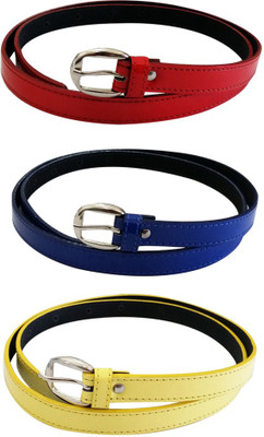 

Verceys Girls Casual Red, Blue, Yellow Artificial Leather Belt, Blue;red;yellow