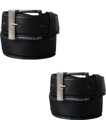 

Klaska Men Casual Black Genuine Leather Belt