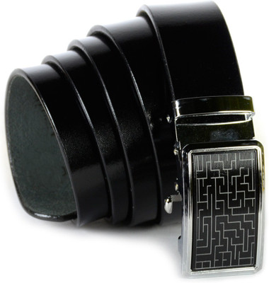 

SOMABAZAR Men Formal Black Genuine Leather Belt