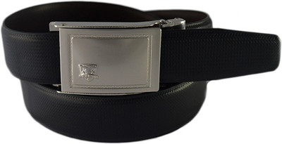 

LEE O Men Black Genuine Leather Reversible Belt