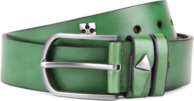 

Swiss Design Men Green Genuine Leather Belt