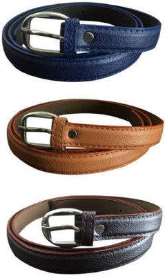 

SUNRISE ENTERPRISES Girls Casual, Evening, Formal, Party Blue, Brown, Black Artificial Leather, Fabric Belt, Bluebrownblack04236