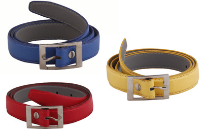 

SRS Women Casual Blue, Red, Yellow Artificial Leather Belt, Rblue-red-yellow-22
