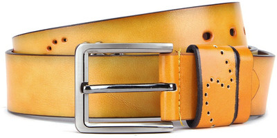 

Swiss Design Men Yellow Genuine Leather Belt