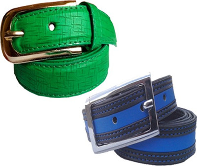 

Wholesome Deal Women Formal Multicolor Synthetic Belt, Green and blue