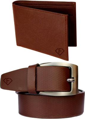 Fashius Men Tan Artificial Leather Belt, Tan-01