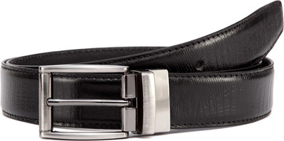 

U+N Men Casual Black Genuine Leather Belt